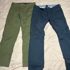 Lot of 2 J Crew chinos pants 33x32 33 x 32